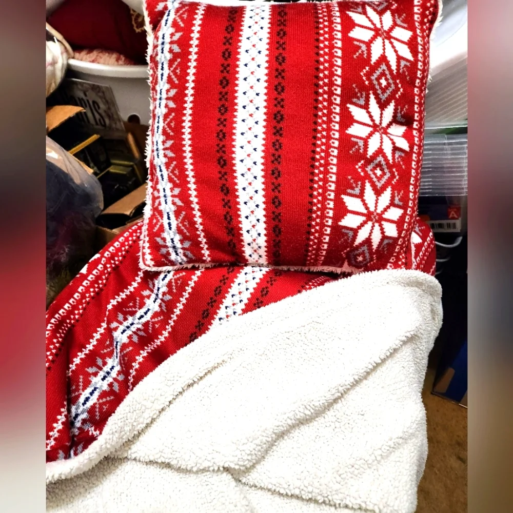 Snowflake Throw and Pillow Set